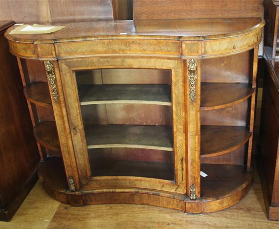 Victorian walnut and crossbanded credenza